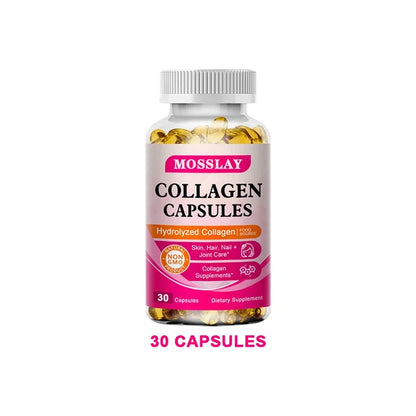 Collagen Capsules with Hyaluronic Acid and Vitamin C Complex, Skin Whitening Supplement