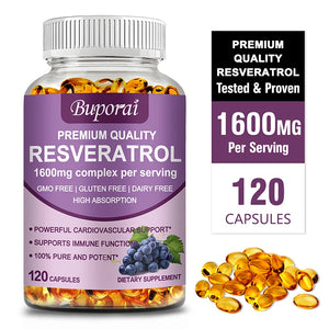 Resveratrol Capsules - Anti-aging, Antioxidant, Skin Support, Cardiovascular Health