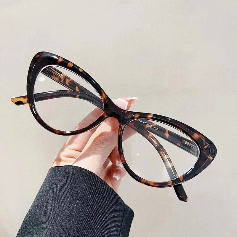 Cat Eye Shape Women's Eyeglasses Frame Blue Light Blocking Eyeglasses for Men New Stylish Female Glass