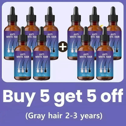 Natural Anti Gray Hair Serum | Nourishing Hair Care Remedy - Repair White & Darkening Hair