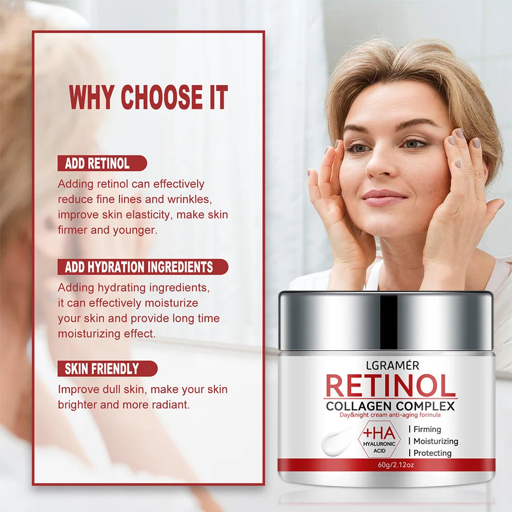 Retinol Moisturizer Face Cream Repairing Moisturizing Nourishing Cream Brightening Skin Facial Cream Anti-Aging Face Skin Care