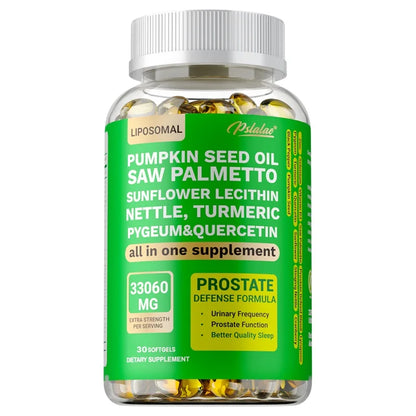 Prostate Support for Adult Men - Reduce Toilet Trips, Improve Sleep, Bladder Control, Relieve Hair Loss, Promote Hair Growth