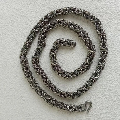 10MM Handmade Pure Titanium Dragon Chain Necklace - For Modern Warriors, Anti-Tarnish Durable, Masculine Design, Suitable for Da