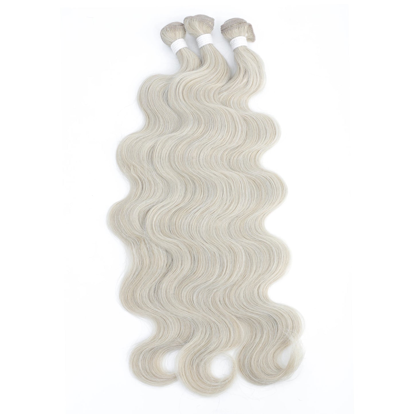 Gladys Body Wave Hair Bundles 26 Inch Soft Long Synthetic Body Wave Hair Weave White Grey  613 Blonde 100g Hair Extensions
