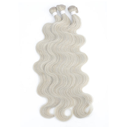 Gladys Body Wave Hair Bundles 26 Inch Soft Long Synthetic Body Wave Hair Weave White Grey  613 Blonde 100g Hair Extensions