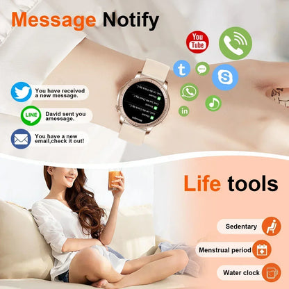 2024 New For Huawei Fashion Smart Watch Women Heart Rate  AMOLED HD Ladies Bracelet Call IP67 Waterproof Heart Rate Smartwatch
