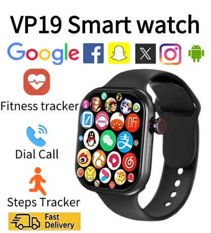 Premium VP19 Smartwatch Android IOS Supported 4G Full Network WiFi Independent SIM Card Rotating Camera GPS Google Play