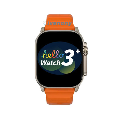 Smart Watch Hello Watch 3 Plus Bluetooth Call Voice Assistant 49mm AMOLED 4GB/ROM NFC GPT Compass Photo Album Smartwatch Men