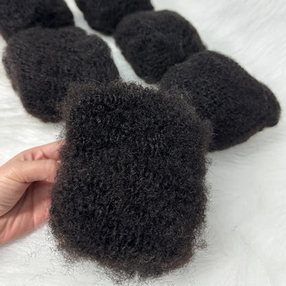 Afro Kinky Bulk Hair 100% Human Hair For Dreadlocks Twist Braid Hair Extension Natrual Black Color 30g 1pc 8-12 Inches