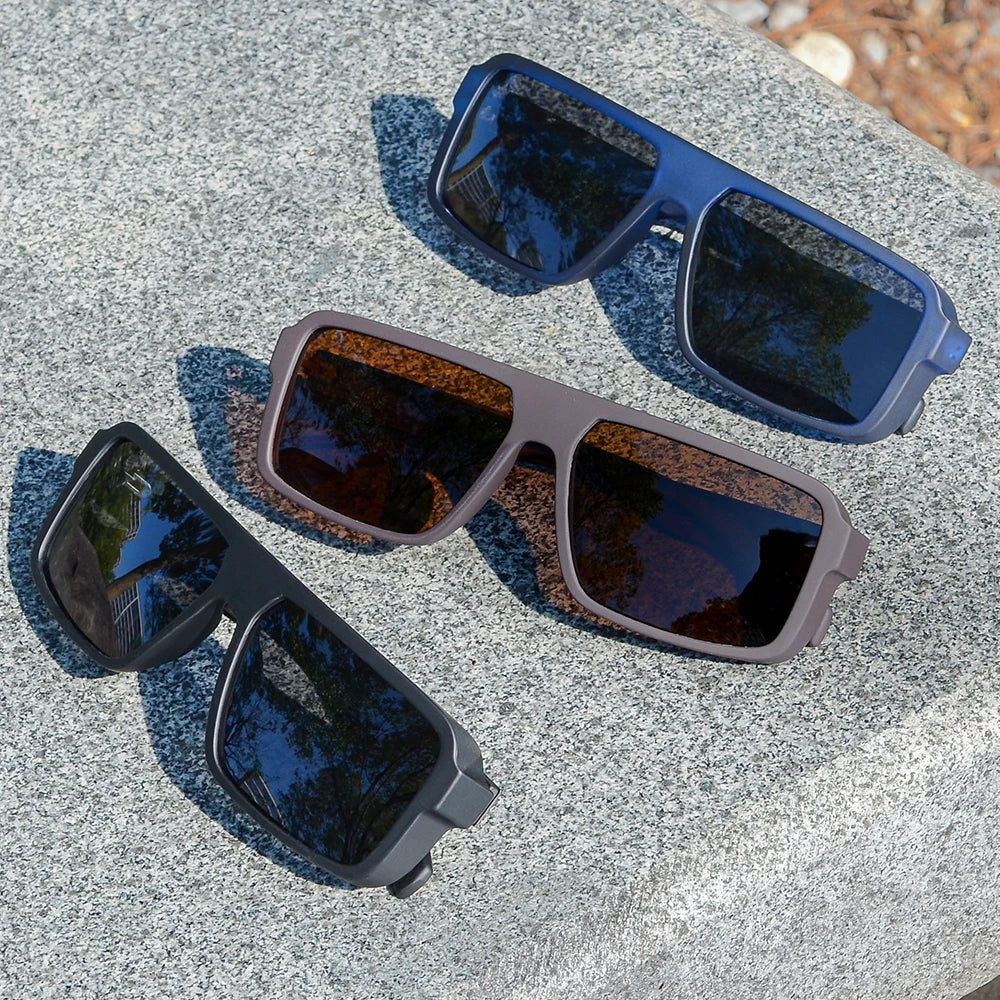 CRIXALIS 3 Pieces Outdoor Polarized Sunglasses Men Women Fashion Sport Fishing Sun Glasses Male Square Driving Shades UV400