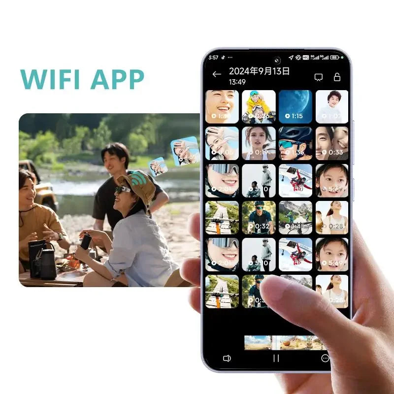 Xiaomi S110 FPV Eyeglasses Camera HD Video Shooting Micro-camera, 0.96'' IPS Screen 250mAh Battery WiFi APP Sound Recording