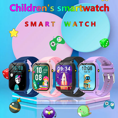 Kids Games Smart Watch 18 Games Camera Waterproof Flashlight Sleep Monitoring For Birthday Holiday Gift Boy Girl Children