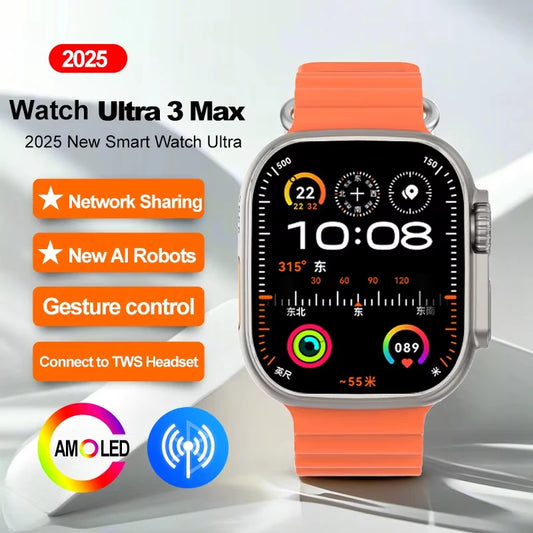 2025 New Original Watch DT Ultra 3 Pro Smart Watch Men Google map NFC GPS Tracker HD BT Call IP68 Waterproof smart watches Women