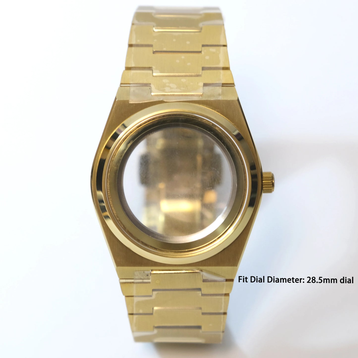 For NH35 Movement  PRX Super Player Sapphire Glass Stainless Steel Watch Case Band Fit for 28.5mm DIal Waterproof Modification