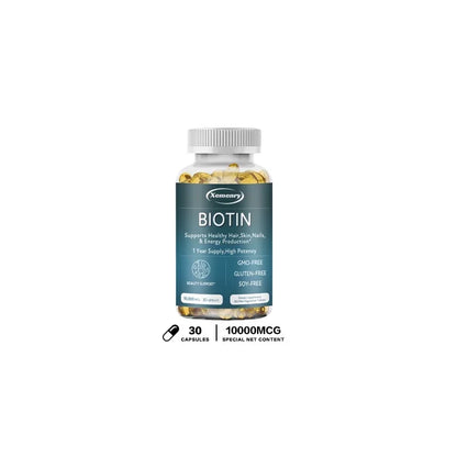 Biotin Capsule Supplement 10000 Mg - Beautiful Hair, Skin and Nails, Dietary Supplement