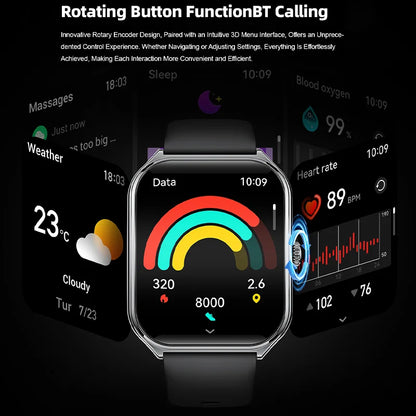 2025 New 7.5MM Ultra Thin Smart Watch Men 1.96"AMOLED Screen Always Show Time Heart Rate Sport Waterproof BT Call Smartwatch