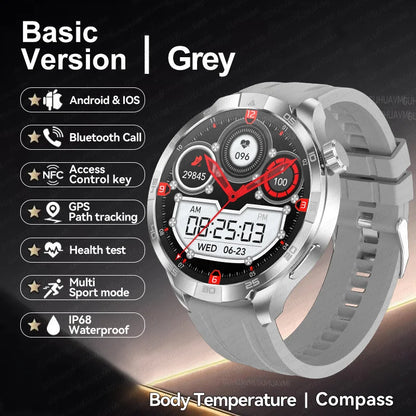 New NFC Bluetooth Call Smart Watch Men GPS Sports Fitness Watches 1.85" Heart Monitor IP68 Waterproof Smartwatch For Android IOS