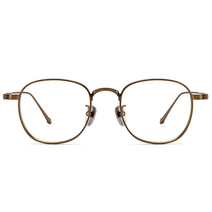 New Pure Titanium Women's Glasses Frame Retro Square Frame Myopia Glasses Frame Ultra-light Optical Prescription Glasses For Men