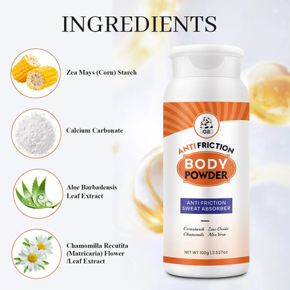 Women's Anti Scratch Body Powder - Contains Aloe Vera, Chamomile, No Talc Powder, Moisture Absorbing Natural Moisturizing Powder