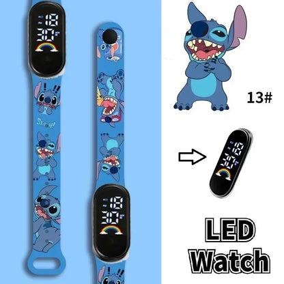 Stitch Children Watches Girls Waterproof Sport Touch Screen Watch for Women Waterproof Digital Clock Bracelet Gifts
