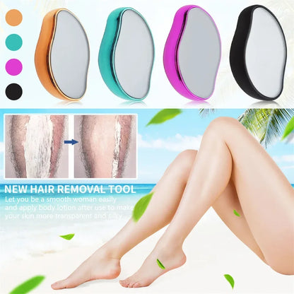 HOT Crystal Painless Physical Hair Removal Eraser Glass Hair Remover Epilator Safe Easy Cleaning Reusable Body Care Depilation