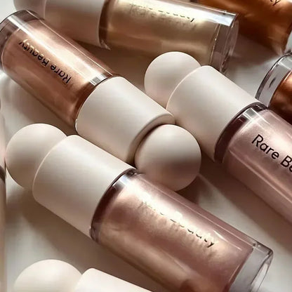 New Fashion ROSE BEAUTY Setting Powder With Mirror Liquid Blush Moisturizing Dual-use Waterproof Lip Glaze Rouge Smooth Makeup