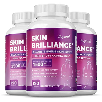 Glutathione Capsules - Beautiful Skin, Antioxidant Supplements, Healthy Skincare, Hair, Nails, Immune Support