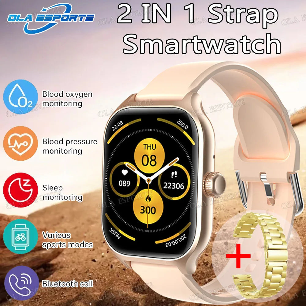 For Android IOS New Smart Watch Bluetooth Call Fitness Tracker Heart Rate Monitor Alarm Clock Outdoor Sports Monitoring Watches