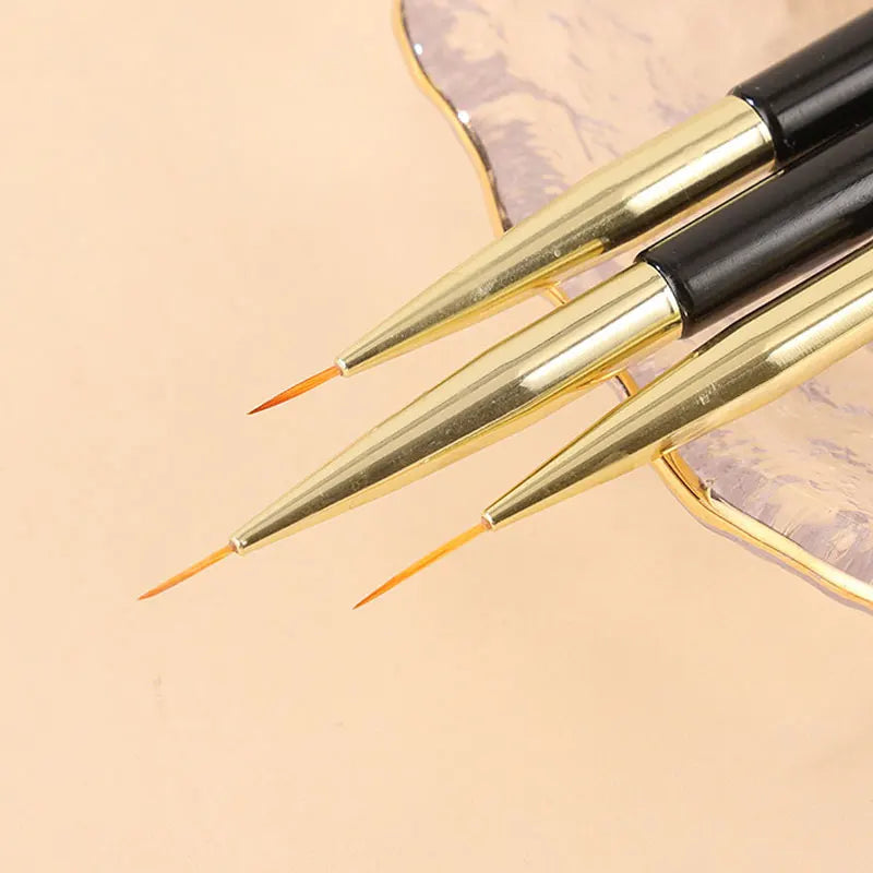 French Stripe Nail Art Liner Brush Set Dual End Painting Brushes UV Gel Tips Ultra-thin Line Drawing Pen Nail Art Tools