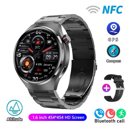 For HUAWEI Watch Pro GPS NFC Smart Watch Men 360*360 AMOLED Screen Heart rate Bluetooth Call IP68 Waterproof Man Smartwatch 2024