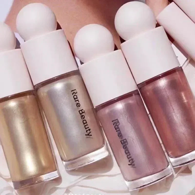 New Fashion ROSE BEAUTY Setting Powder With Mirror Liquid Blush Moisturizing Dual-use Waterproof Lip Glaze Rouge Smooth Makeup