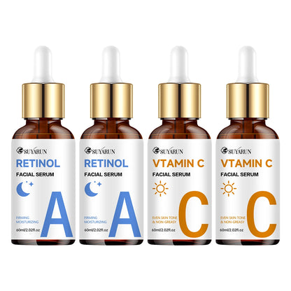 SUYARUN Premium Vitamin C + Retinol Serum for Face - Anti-Aging Brightening Skin Care, Dark Spot Corrector.
