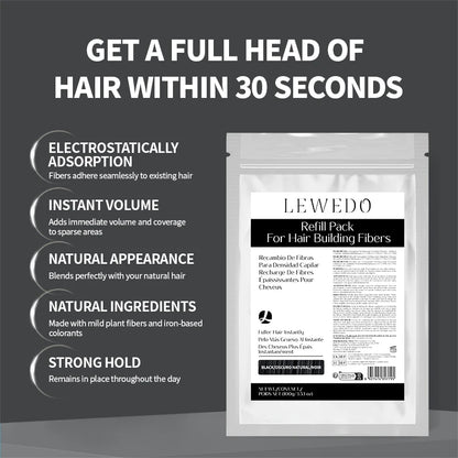 Hair Fiber 100g Keratin Hair Fiber Thickening powder Hair Building Fibers Powder Hair Loss Instant Regrowth Powder Refill Bag