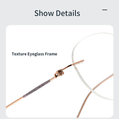 Xbora Ultra-light Titanium Men's And Women's Frameless Anti-blue Light Myopia Glasses Frame Prescription Optical Eyeglasses 6073