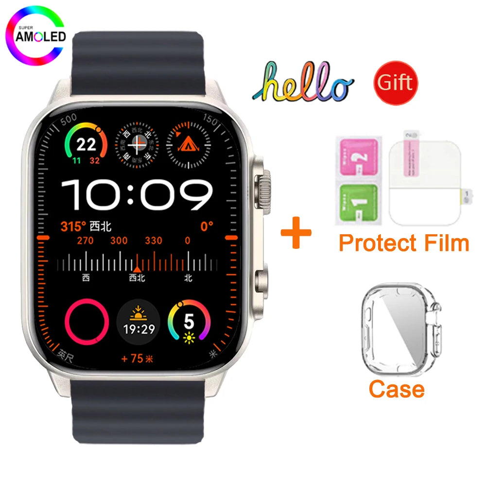 Hello Watch 3 Plus Gen 2 SmartWatch DeepSeek 2025 Original 49mm AMOLED 4G ROM NFC GPT Compass Photo Album Local Music Men Watch