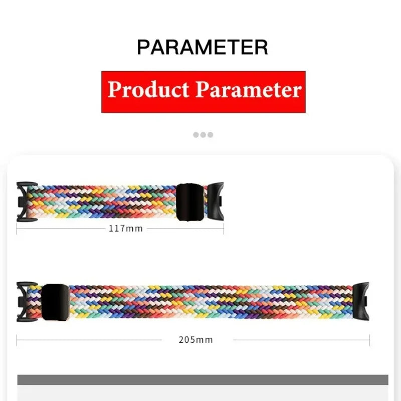 Adjustable Nylon Strap for Xiaomi Mi Band 10/9 Magnetic clasp bracelet Accessories for Xiaomi Mi Band 8/mi 9/10 Smart Watch Belt