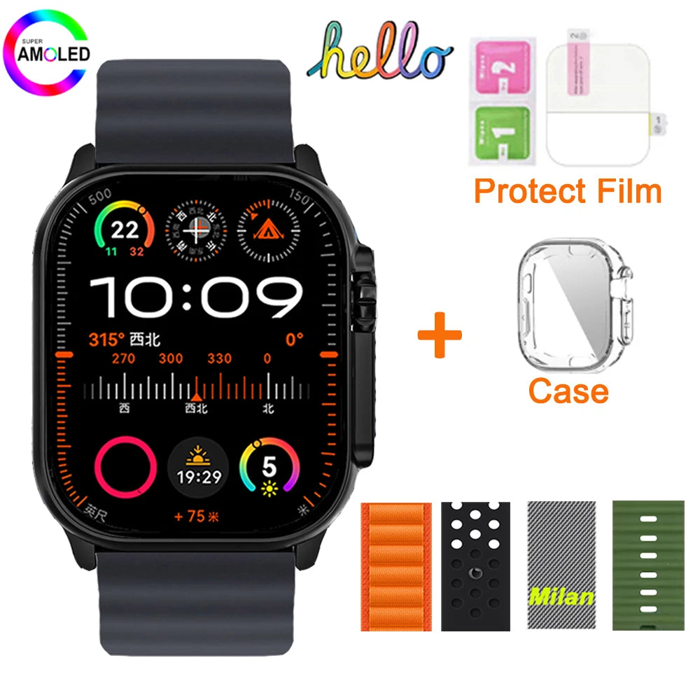 Hello Watch 3 Plus Gen 2 SmartWatch DeepSeek 2025 Original 49mm AMOLED 4G ROM NFC GPT Compass Photo Album Local Music Men Watch