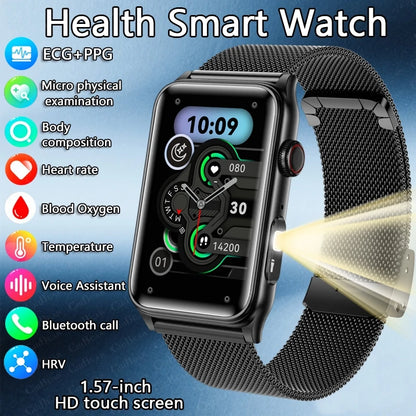 2025 New Medical Grade Health Monitoring Smartwatch Blood Oxygen Blood Pressure BT Call Women's Health smart Watch