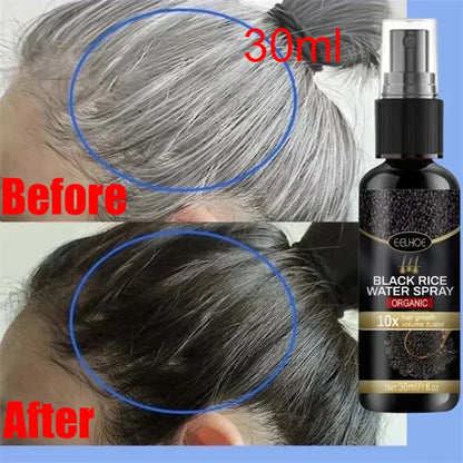 Gray White Hair Treatment Serum Cover White Hair To Black Natural Color Repair Spray Anti Loss Hair Restore Healthy Hair Care
