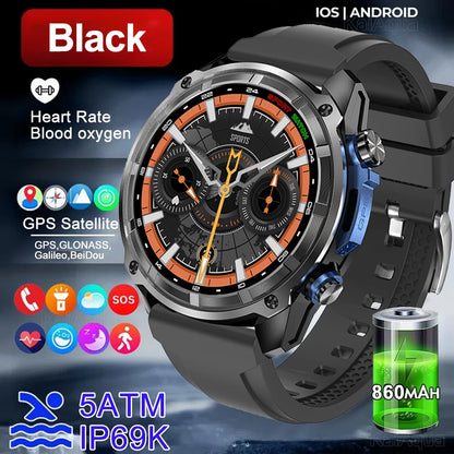 DT G1 Outdoor Sports Smartwatch 860mAh Battery 1.53inch AMOLED Screen Men's Watch Compass 5ATM Waterproof BT Call Smart Watch