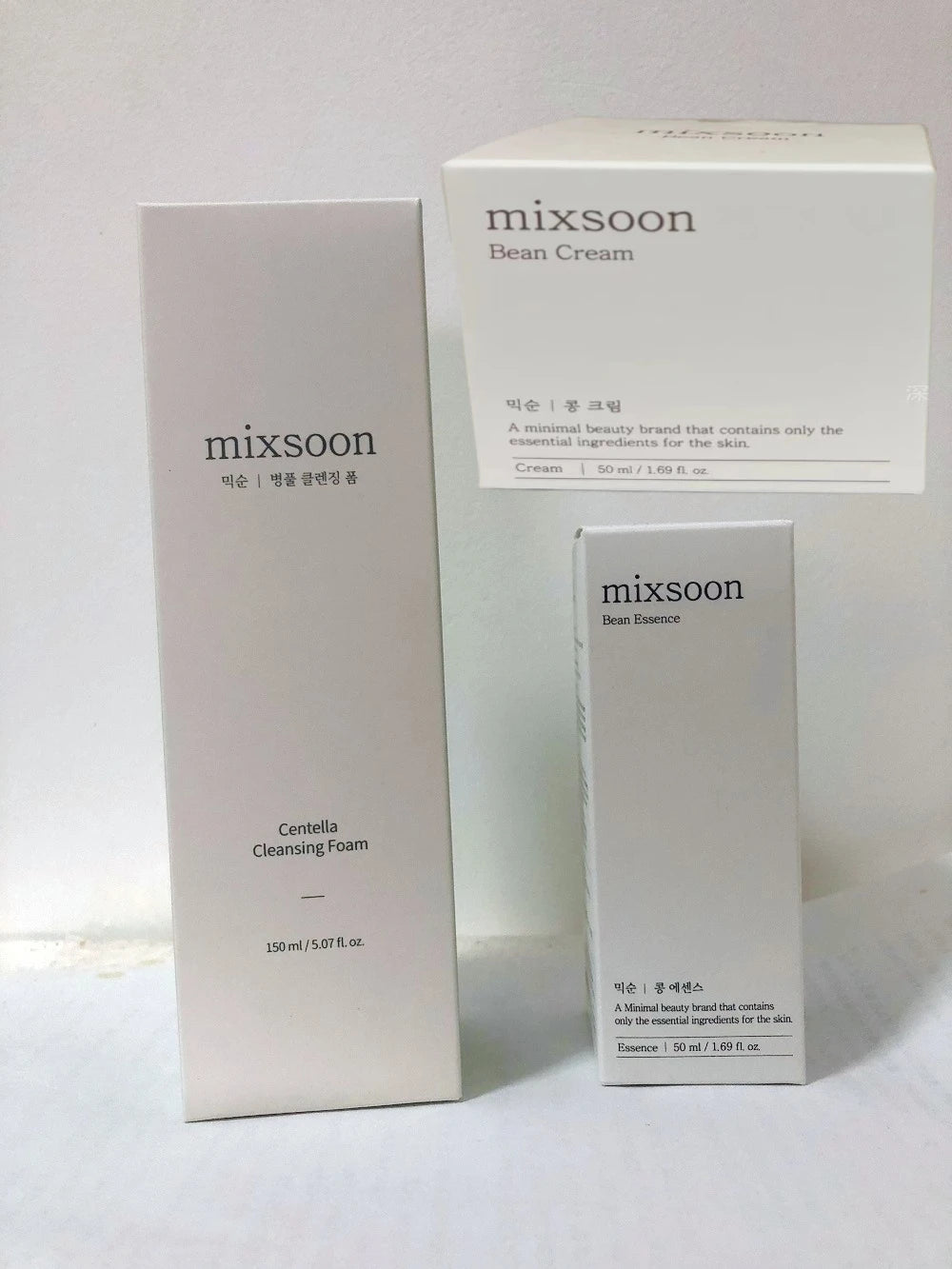 MixsoonCentella Assay Cleansing Milk Oil Control Acne Removal 150ml Soy Essence Deep Moisturizing Exfoliating and Hydrating 50ml