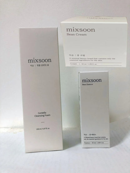MixsoonCentella Assay Cleansing Milk Oil Control Acne Removal 150ml Soy Essence Deep Moisturizing Exfoliating and Hydrating 50ml