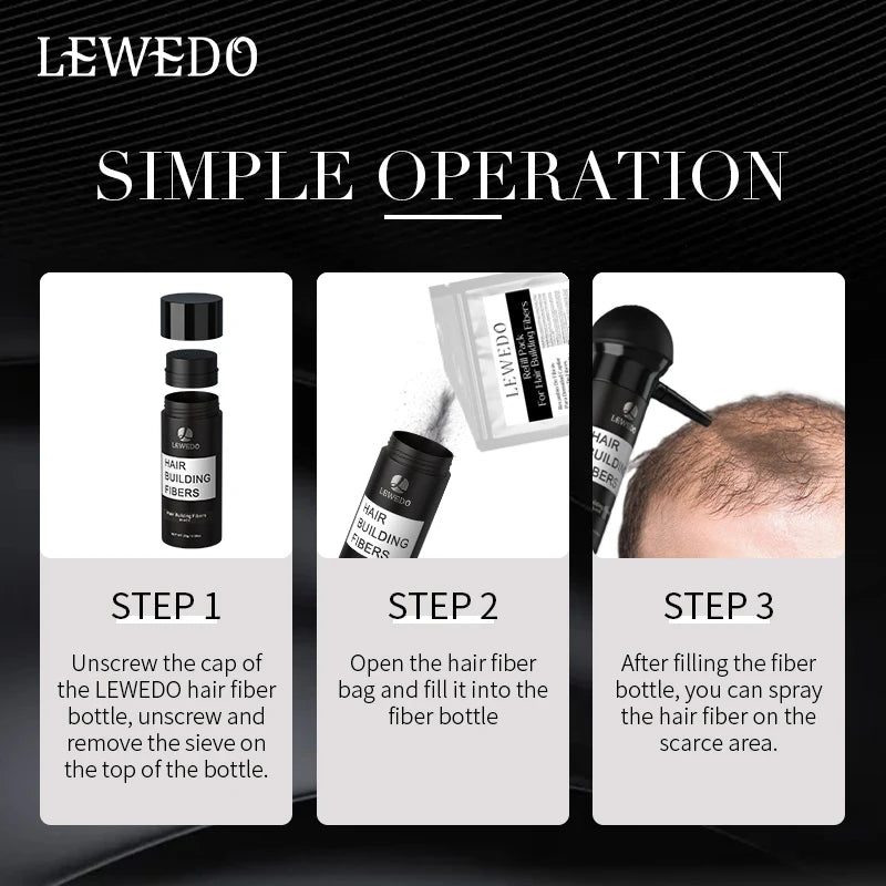 Hair Fiber 100g Keratin Hair Fiber Thickening powder Hair Building Fibers Powder Hair Loss Instant Regrowth Powder Refill Bag