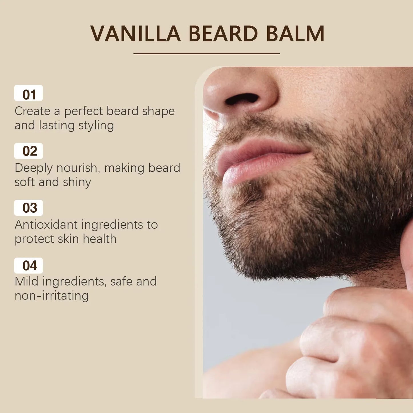 Natural Men Beard Growth Roller Set Beard Growth Kit Men's Beard Growth Essence Nourishing Enhancer Beard Oil Spray Beard Care