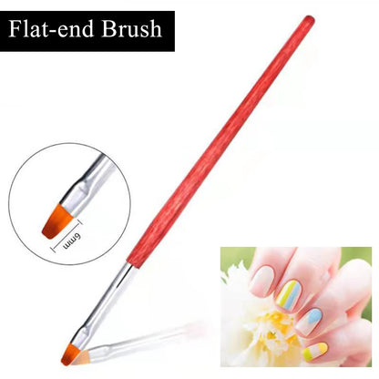 1Pcs Nail Tool Poly Nail Gel Brush PickerDesign Nail Brush and Spatula Stainless Steel Gel for Nails Extension Gel Brush