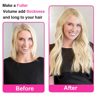 One Piece Clip in Hair Extensions Human Hair Dark Black Clip in Human Hair 24inch 3/4 Full Head Straight Remy Hair 5 Clips