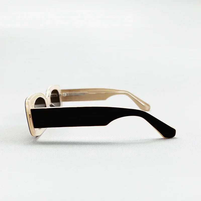 Polarized Designer Sunglasses with Removable Clip-on Frame for Optical Lenses, Aesthetic Glasses for Fashionable Men and Women