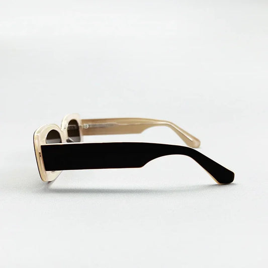 Polarized Designer Sunglasses with Removable Clip-on Frame for Optical Lenses, Aesthetic Glasses for Fashionable Men and Women