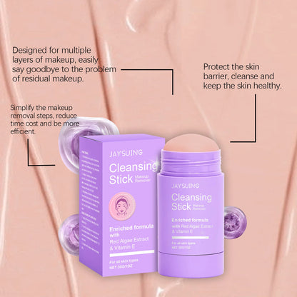 Makeup Remover Stick Cleansing Balm Gentle Lip Eye Makeup Travel Removes Pore Control Nourish Skin Refreshing Facial Cleanser