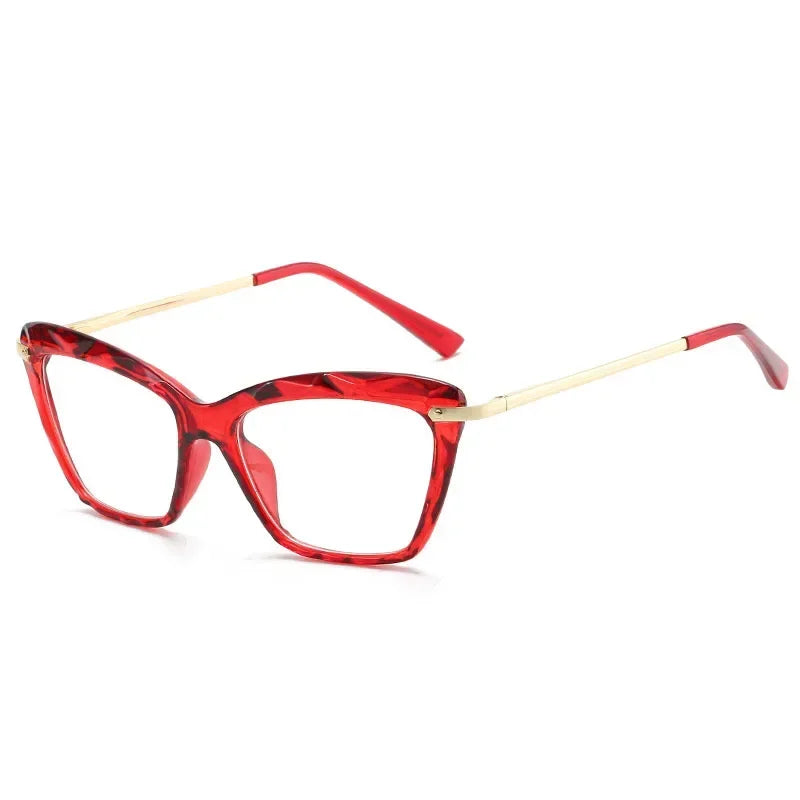Cat Eye Glasses Frame Retro Anti Blue Women Clear Eyeglasses Women Men Alloy Resting Lense Optical Spectacle Eyeglass